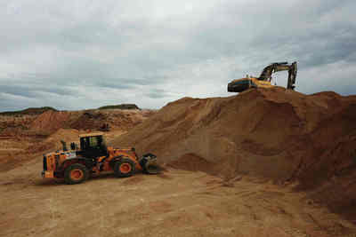 Quarrying  in progress